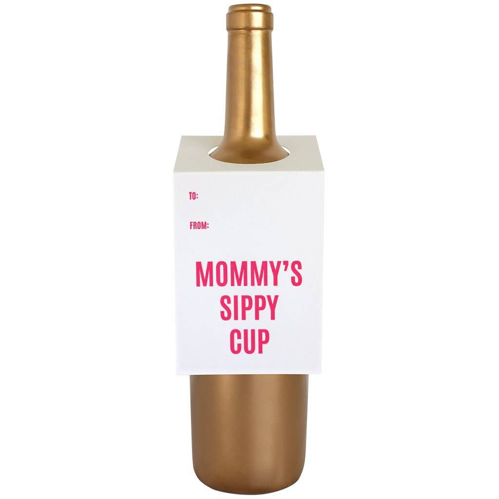 Mommy's Sippy Cup Wine & Spirit Tag