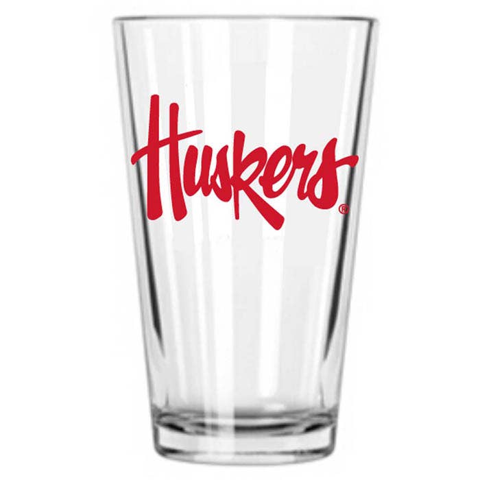 Nebraska Cornhuskers Pint Glass Logo