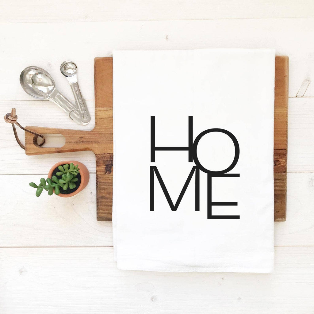 Home Tea Towel - Connected Font