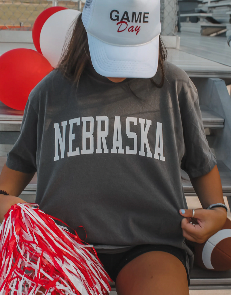 Nebraska Varsity T-shirt- Pepper