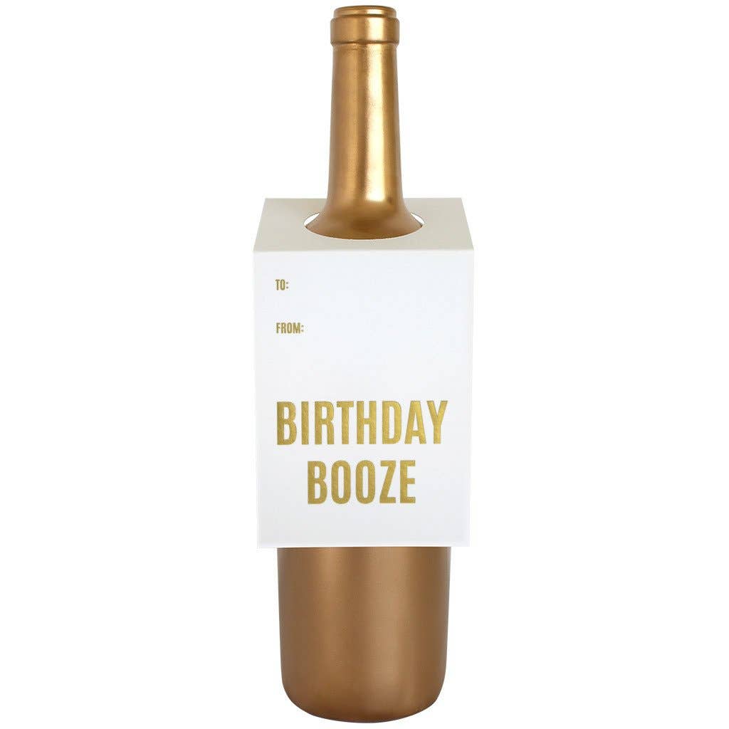 Birthday Booze Wine & Spirit Tag