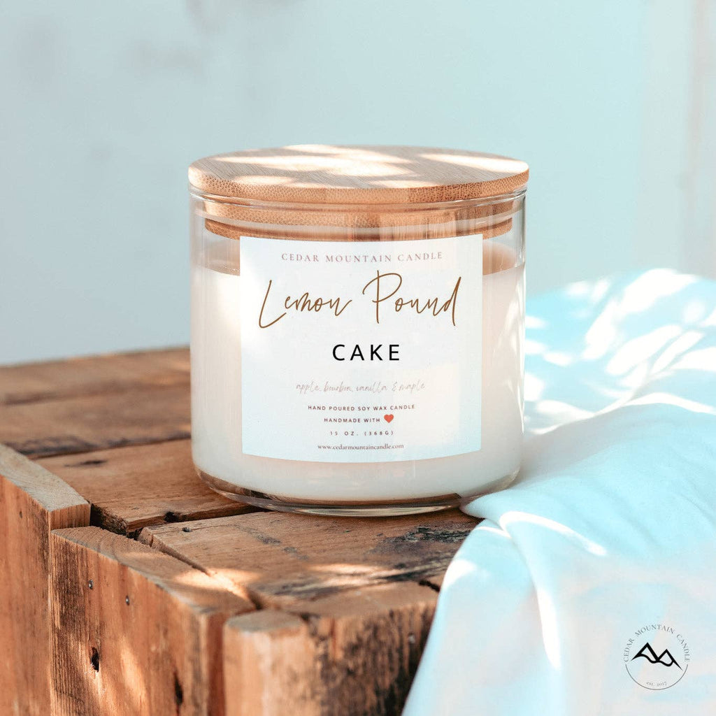 Lemon Pound Cake - Bamboo Lid 3 Wick Jar Candle